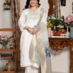 Embroidered Full Length Cotton Woven Women's Kurti